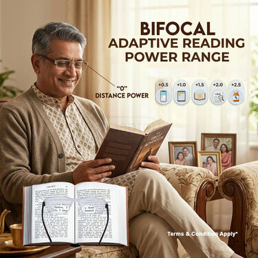 Rimless Bifocal Adaptive Power Reading Glasses Buy 1 Get 4 Free (5BORG2)