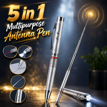 5 In 1 Multipurpose Antenna Pen With Led Light (STA6)