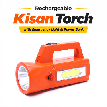 Rechargeable Kisan Torch With Emergency Light And Power Bank Function (LL58)