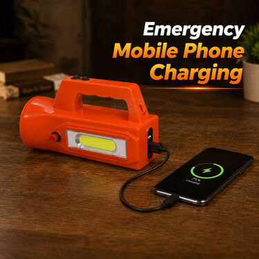 Rechargeable Kisan Torch With Emergency Light And Power Bank Function (LL58)