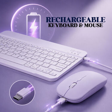 Wireless Rechargeable Keyboard With Mouse (MK2)