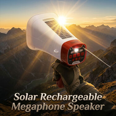 Rechargeable Wireless Solar Megaphone Speaker With Sound Recording (BLS26)