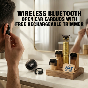 Wireless Bluetooth Headphones Bass Stereo Open Ear Earbuds With Trammer (TWS108)