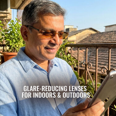 Rimless Foldable Coloured Adaptive Power Reading Glasses (FOC1RG1)