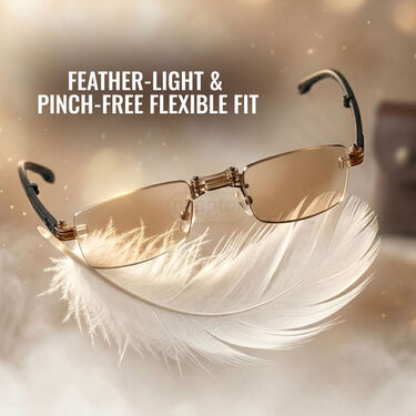 Rimless Foldable Coloured Adaptive Power Reading Glasses (FOC1RG1)