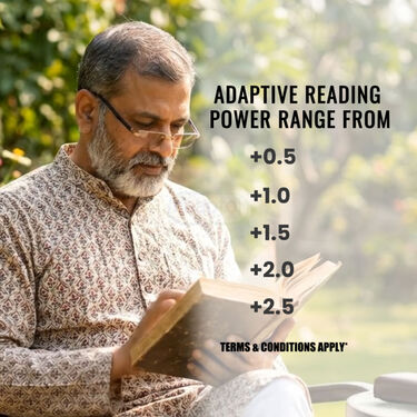 Rimless Foldable Coloured Adaptive Power Reading Glasses (FOC1RG1)