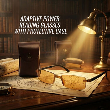 Rimless Foldable Coloured Adaptive Power Reading Glasses (FOC1RG1)