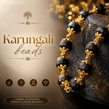 Lord Murugan Vel Pendant With Karungali Mala (SJP9)