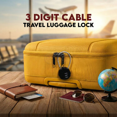 3 Digit Cable Travel Luggage Lock (AHS9)
