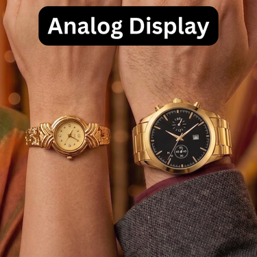 Mens Golden Watch With Free Ladies Designer Watch (MLGW19)