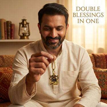 Reversible Laxmi - Ganesha Pendant Set (SJPN11)