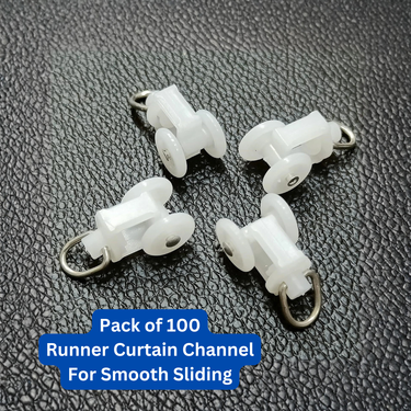 Pack of 100 Runner Curtain Channel For Smooth Sliding (HT125)