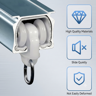 Pack of 100 Runner Curtain Channel For Smooth Sliding (HT125)