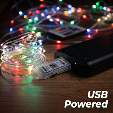Smart RGB LED Fairy String Lights With Bluetooth App & Remote Control (LL61)