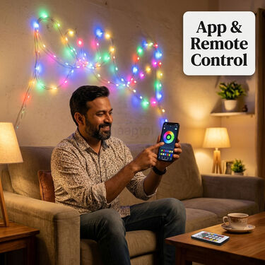 Smart RGB LED Fairy String Lights With Bluetooth App & Remote Control (LL61)