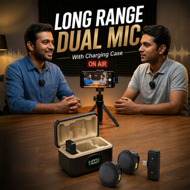 Long Range Dual Mic With Charging Case (PWM6)