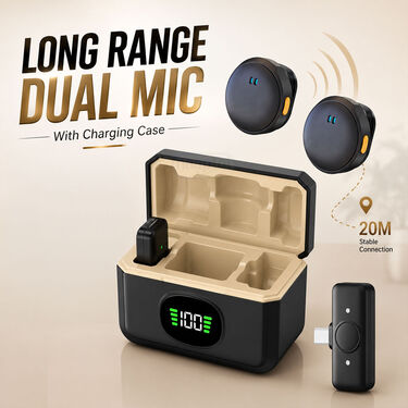 Long Range Dual Mic With Charging Case (PWM6)