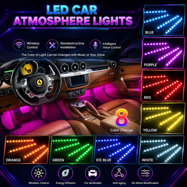 Car Interior Atmosphere Ambient Lights With Remote (CIDL14)