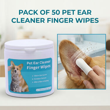 Pack of 50 Pet Ear Cleaner Fingure Wipes (PET8)