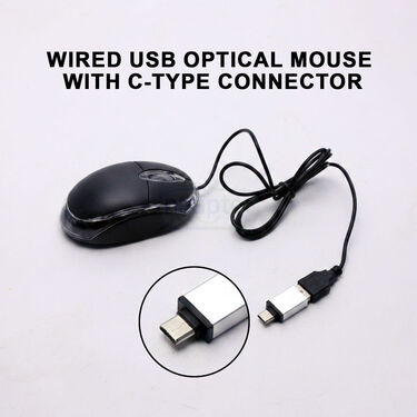 Wired USB Optical Mouse With C type Connector (WUMC)