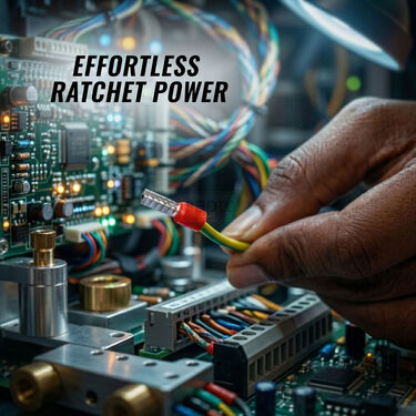 Professional Ratchet Pliers with Free 450 Terminal Connectors (HT104)