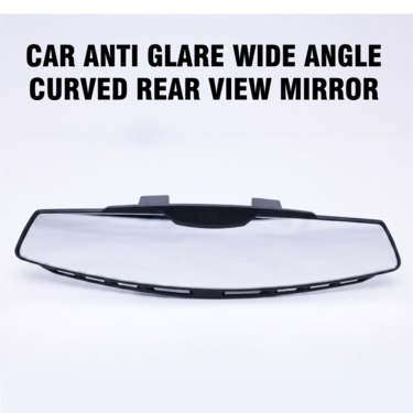 Car Anti Glare Wide Angle Curved Rear View Mirror (IRVM4)