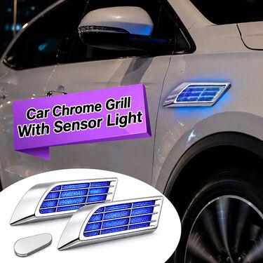 Car AC Vent Chrome Grill With Sensor Light (CEDL4)
