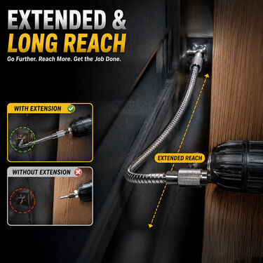 Metal Flexible Drill Bit Extension For Tight Spaces (HT109)