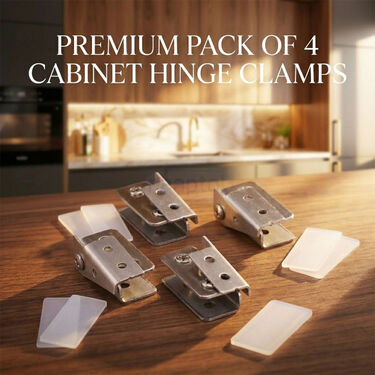Pack of 4 Adjustable Double Clip Cabinet Door Hinge Clamp (HT118)