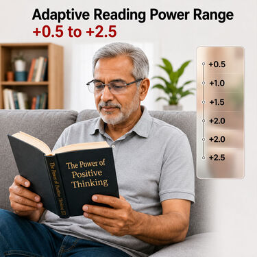 Rimless Coloured Adaptive Power Reading Glasses Buy 1 Get 2 Free (3OC6RG2)