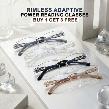 Rimless Adaptive Power Reading Glasses Buy 1 Get 3 Free (4ORG23)