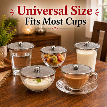 Pack of 6 Stainless Steel Lids For Cup & Glass (LCG)