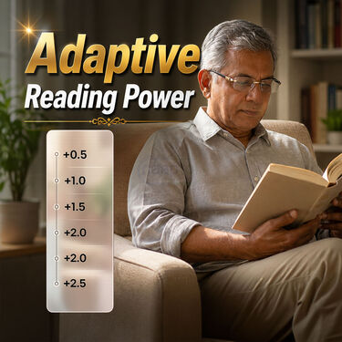 Rimless Coloured Bifocal Adaptive Power Reading Glasses Buy 1 Get 2 Free (3BOC6RG24)