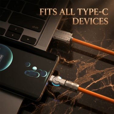 120 Watts Rotating Head Super Fast Charging Cable (CDC24)