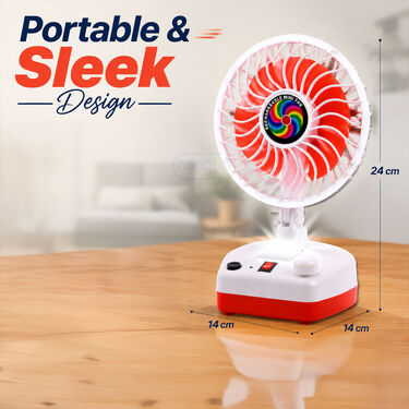 Rechargeable High-Speed Fan With Emergency Light (EF39R)