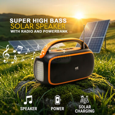 Solar Radio With Big Flash Light and Powerbank Function Bluetooth Speaker (BLS28)