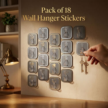Pack of 18 Wall Hanger Stickers (18HS)
