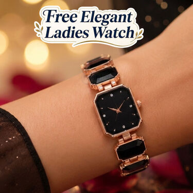 Mens Golden Watch With Free Ladies Designer Watch (MLGW20)