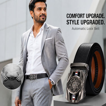 Leatherite Mens Adjustable Spinning Autolock Belt (ALB1)