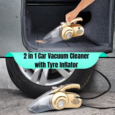 2 In 1 Car Vacuum Cleaner with Tyre Inflator (TI10)