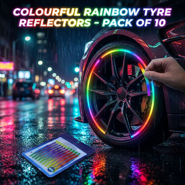Colorful Tyre Reflectors For Car & Bike Pack of 10 (CTR4)