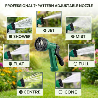 Garden Hoze Pipe With Multi Spray Gun (HP9)