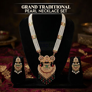 Grand Traditional Pearl Necklace Set (WJ7)