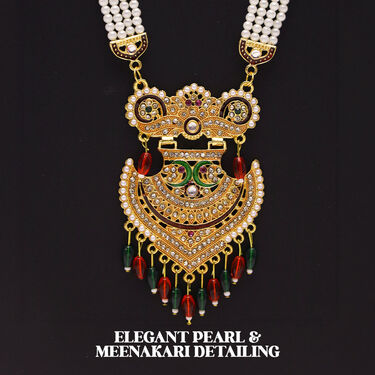 Grand Traditional Pearl Necklace Set (WJ7)