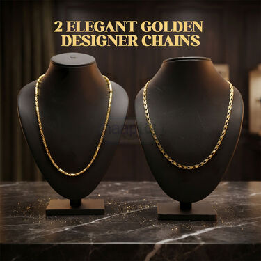 Golden Watch + 2 Chain + Bracelet + Ring (MGW2CBR25)
