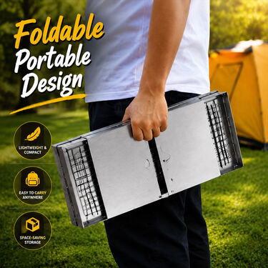 Portable Stainless Steel Foldable Barbeque Grill (1PCBG3)