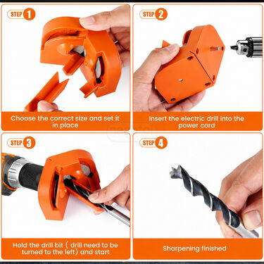 Electric Drill Bit Sharpener Knife Sharpener With 3 Grinding Blocks (HT136)