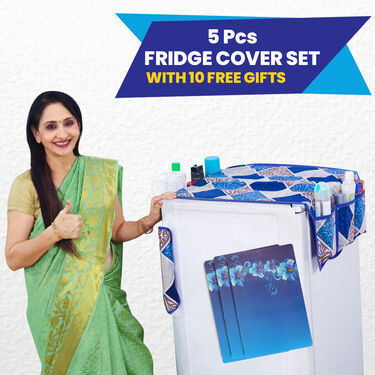 5 Pcs Fridge Cover Set With 10 Free Gifts (5FC14)