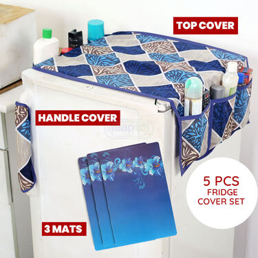 5 Pcs Fridge Cover Set With 10 Free Gifts (5FC14)