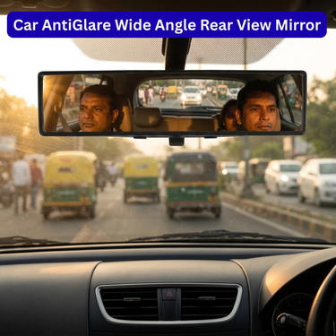 Car AntiGlare Wide Angle Rear View Mirror (IRVM6)